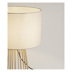 Table Lamp Natural Bamboo Base and Cotton Shade