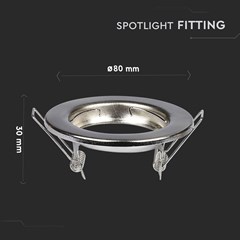 Downlighter Round Satin Nickel  GU10