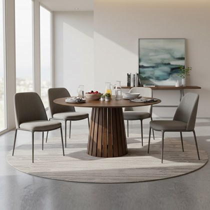 Dining Table Round 75cm - Walnut