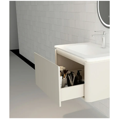 Bathroom Vanity Top Basin – White with LED Mirror