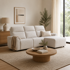 2-Seater Sofa Right with Chaise Longue – Grey