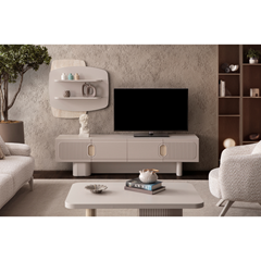 TV Unit Top & Bottom – Sand Grey