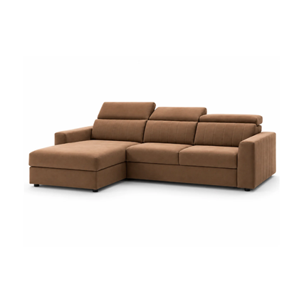 3 seater corner sofa bed with adjustable head rests (Left)