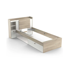 Single Bed Frame – Oak & White