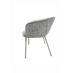Dining Chair Grey with Taupe Metal Legs