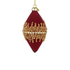 Luxury Dark Red Glass Ornament
