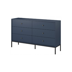 Sideboard 6 Drawers – Navy Blue
