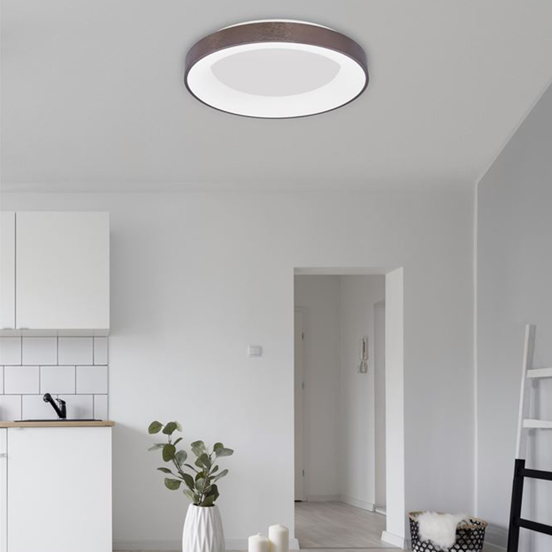 Ceiling Lamp Brushed Coffee Aluminium Acrylic