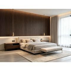 Acoustic Panel 60x280cm  – Dark Walnut