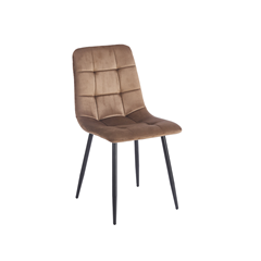 Dining Chair – Metal Leg -Dark Brown