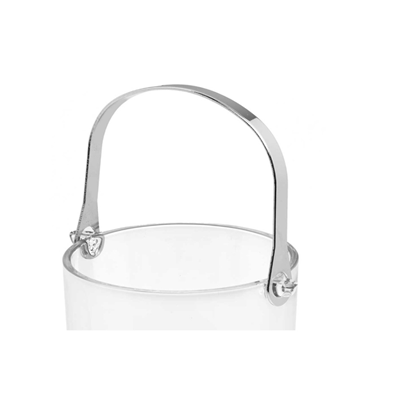 Ice Bucket 800ml with Metal Handle – Transparent