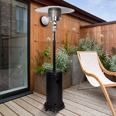Stand Patio Heater In Matt Black