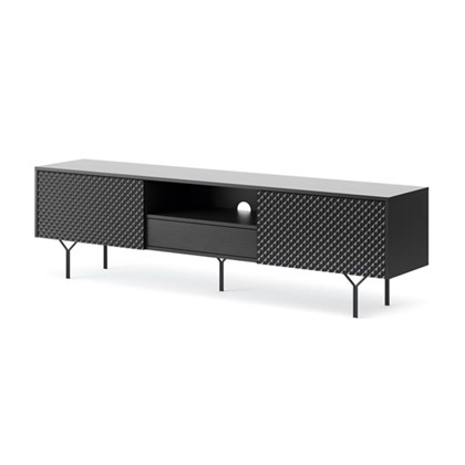 TV Cabinet 2 Doors & Drawer – Black