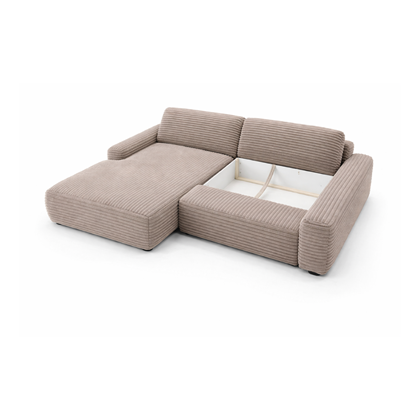Corner Sofa Bed Chl Left – Taupe