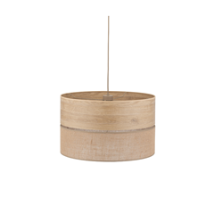 Dorma Wood Juta Pendant Lamp – Light Wood & Jute