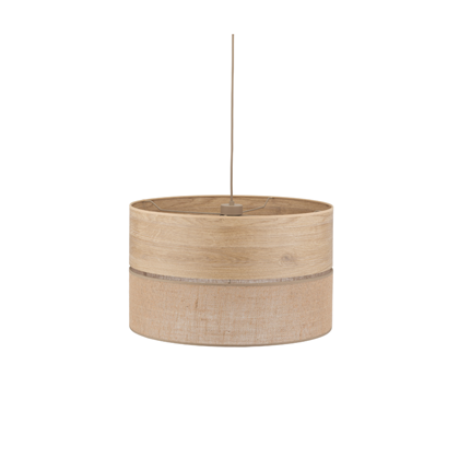 Dorma Wood Juta Pendant Lamp – Light Wood & Jute
