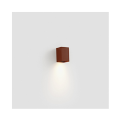 Lune Square Wall Light – Terracotta & Black
