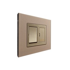 13A Switch Fused Spur Gold Temp Glass