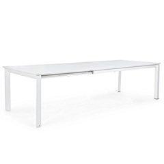 White Aluminum Extendable Table 200-300x110