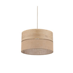 Dorma Wood Juta Pendant Lamp – Light Wood & Jute