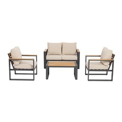 Sofa Set 4 - Anthracite & Beige