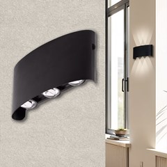 Wall Light LED 6W CCT-Switch IP65 - Black