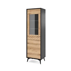 Showcase Cabinet - Oak & Black