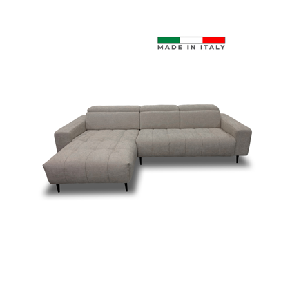 2-Seater Sofa Bed with CHL Left – Grey (BRI 019)