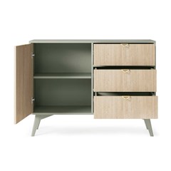 Sideboard 3 Drawers 1 Door – Herringbone Scandi & Eucalyptus