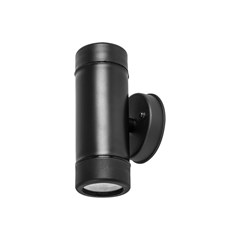 Black Plastic Wall Light - Up & Down - GU10