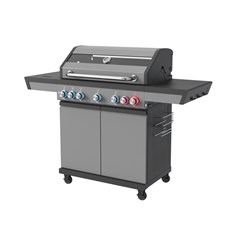 4 Burner Gas Grill BBQ - Black & Grey