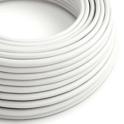 Electric Cable Covered by Fabric White