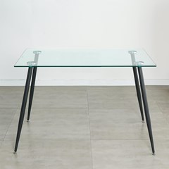 Rectangular Dining Glass Table - Black