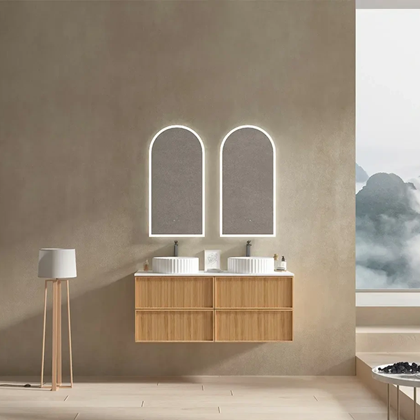 Bathroom Vanity Top Ceramic + 2 Mirror
