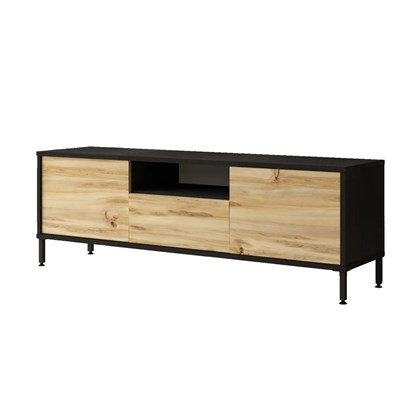 Tv Unit - Oak Wotan & Black