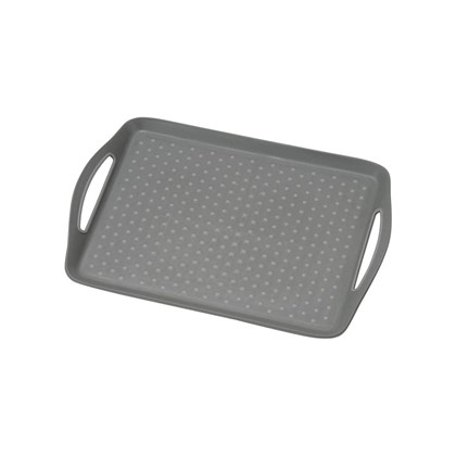 No-Slip Grey Plastic Serving Board 45.5 x 32 x 4.5 cm