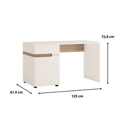 Desk 1Drawers 1Door – Walnut & White