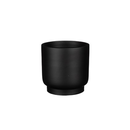Round Black Pot - 23x26cm