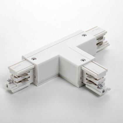 T Connector for 4 Wire Track  White