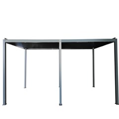 Aluminium Pergola 3X6 with Sling Curtain - Dark Grey