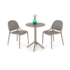 Chair Khaki Plastic Frame Straight Legs