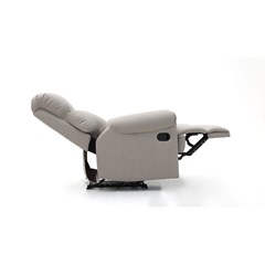 Manual Recliner Chair Light Beige 92x90x105