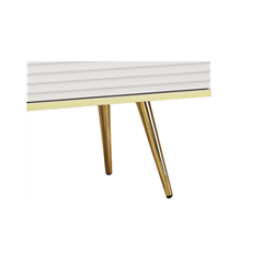 TV Unit – White & Gold