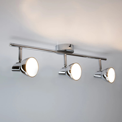 Spotlight Polished Chrome Integrated 4.5W LED 3-Bar Triple Ceiling Light Fitting Spot Light
