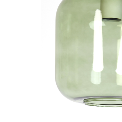 Hanging Lamp 21x37 cm Lekar Light Grey Green Glass