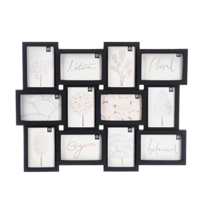 12 Spaces Photo Frame 10x15 – Black