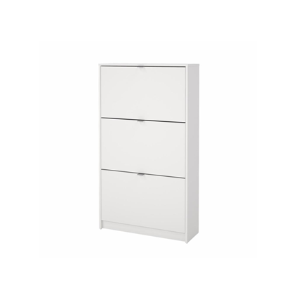 Shoes Cabinet with 3 Tilting Doors – White