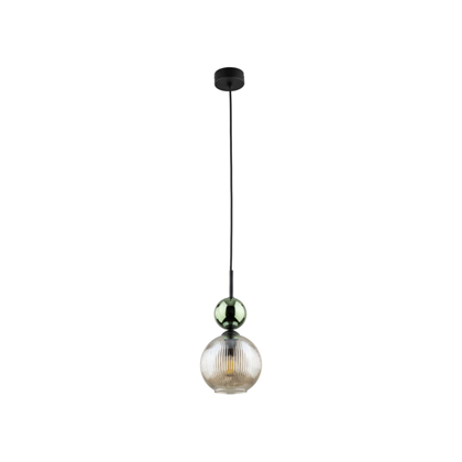 Sophia Hanging Lamp – Green & Cognac