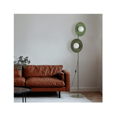 Slate Peapod Green Floor Lamp – Green & White