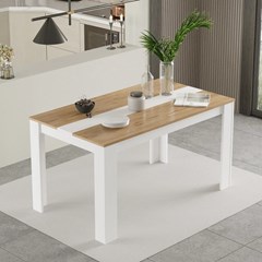 Dining Table - Oak & White